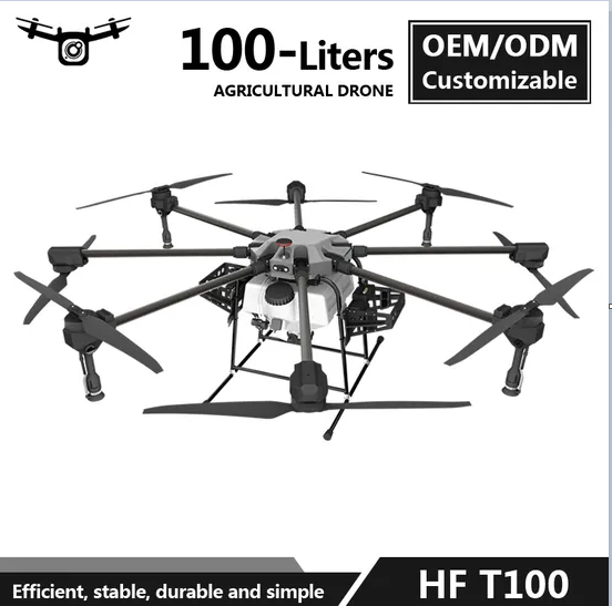 100liter 8 Axis Heavy Load Foldable Agriculture Crop Spraying Agro Drone Intelligent Multi-Function Farming Plant Protection Brushless Pump Drone