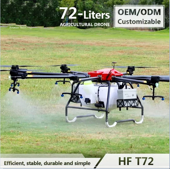 xxx Heavy-Duty Remote Control Pesticide Chemical Irrigation Sprayer Agriculture Uav 72L Payload Agricultural Arm Folding Drone with Large Capacity Water Tank